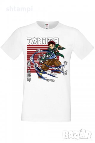 Мъжка тениска Demon Slayer Tanjiro Kamado 01,Анимация,игра,Празник,Повод,, снимка 3 - Тениски - 37936749