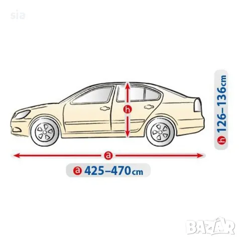 Покривало за автомобил, Седан, размер L, 470см., Бежов, снимка 2 - Аксесоари и консумативи - 48292125