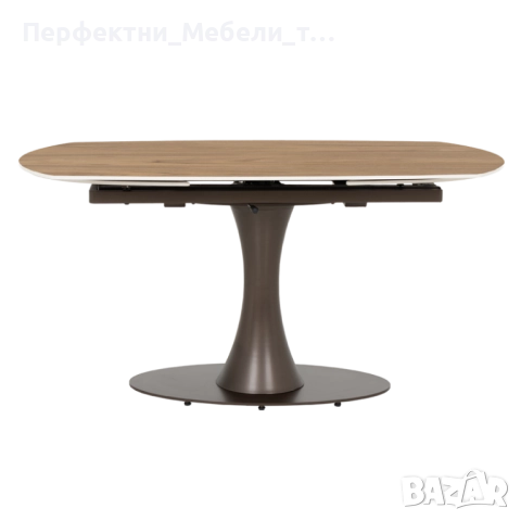 Разтегателна трапезна маса с керамичен плот12мм орех,лукс на перфектна цена-240см. маса за компания, снимка 3 - Маси - 52622348