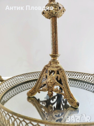 Висок месингов свещник, снимка 2 - Декорация за дома - 28444493