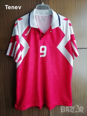 Denmark Euro 1992 Flemming Povlsen Retro Vintage тениска фланелка Дания Hummel