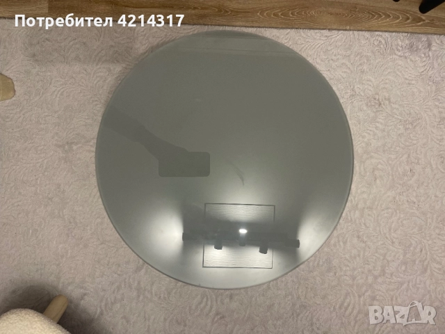 Кръгла стъклена маса, снимка 4 - Маси - 52541901