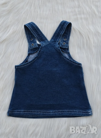 Бебешки дънков сукман 0-3 месеца, снимка 3 - Бебешки рокли - 51811796