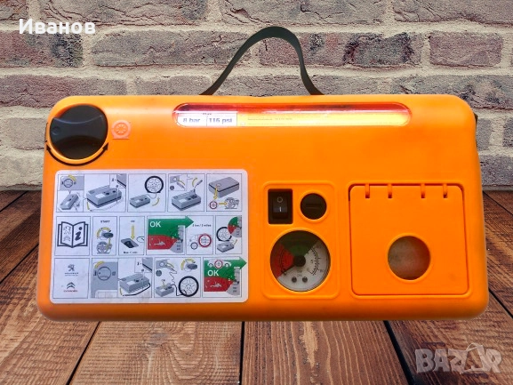 Цена - 25€. Нов оригинален компресор за автомобилни гуми + Лепило/Пяна