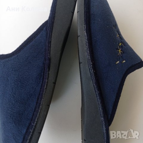 БГ пантофи 40, сини, снимка 7 - Пантофи - 38339704