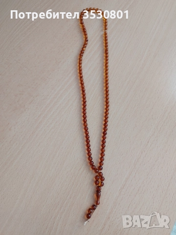 Кехлибарена броеница , снимка 2 - Други ценни предмети - 52800451