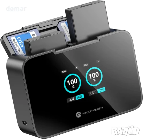 FirstPower 2 броя LP-E10 батерии 20W бързо двойно зарядно за Canon EOS