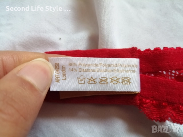 75B нов червен дантелен сутиен , снимка 14 - Бельо - 52921968