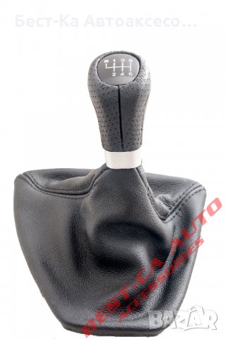 Топка за скоростен лост с маншон естествена кожа 6 скорости БМВ / BMW E90 E91 Е92 Е93 M3, снимка 1