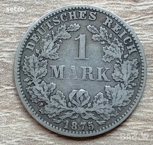 Германия 1 марка 1875 буква J  д18
