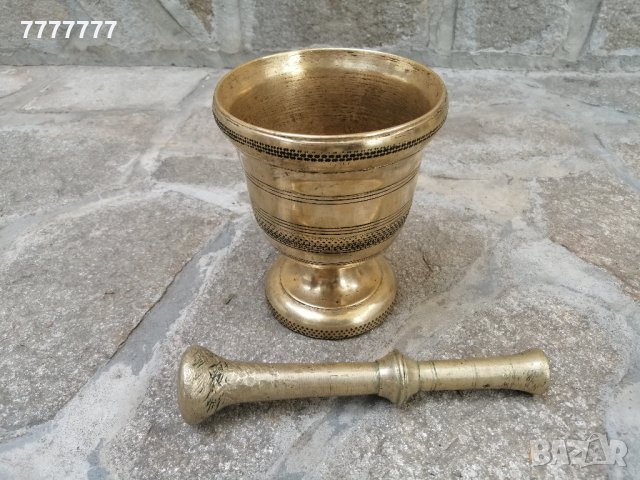 Голям стар български бронзов хаван / хаванче , снимка 3 - Антикварни и старинни предмети - 28827814