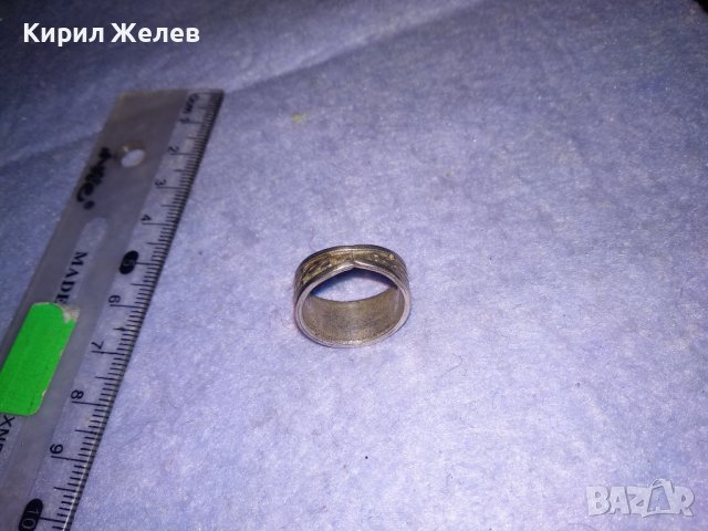 СТАР ВЪЗРОЖДЕНСКИ СРЕБЪРЕН САЧАНЕН ПРЪСТЕН ЕТНОГРАФСКИ ОРНАМЕНТИРАН МАЙСТОРСКИ 16850, снимка 11 - Антикварни и старинни предмети - 39547571