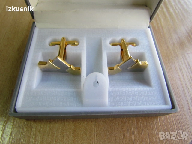 Винтидж копчета за ръкавели с позлата, снимка 3 - Бижутерийни комплекти - 53564166