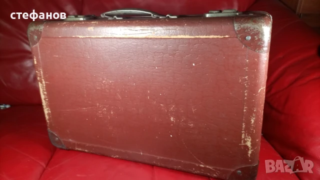 Стар български жакардов куфар, средна големина, 10.08.1959 г, ТПК Г. Дамянов, снимка 7 - Антикварни и старинни предмети - 50833490