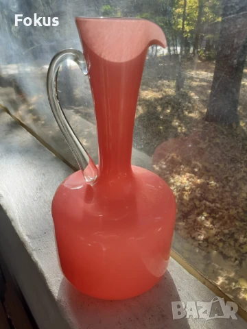 Невероятна голяма розова кана гарафа декантер Опалин