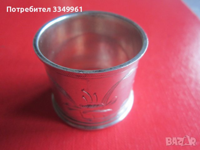 Сребърен салфетник пръстен за кърпа Царска Русия , снимка 4 - Други - 37596735