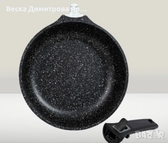 Тиган с капак Bohmann, 24см. 1.9л., Лят алуминий, Подвижна дръжка, Индукция, снимка 2 - Съдове за готвене - 47885020