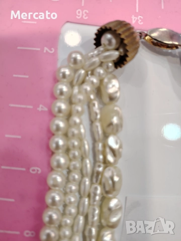 Гердан пет реда перли АРТ №111, снимка 6 - Колиета, медальони, синджири - 52321608