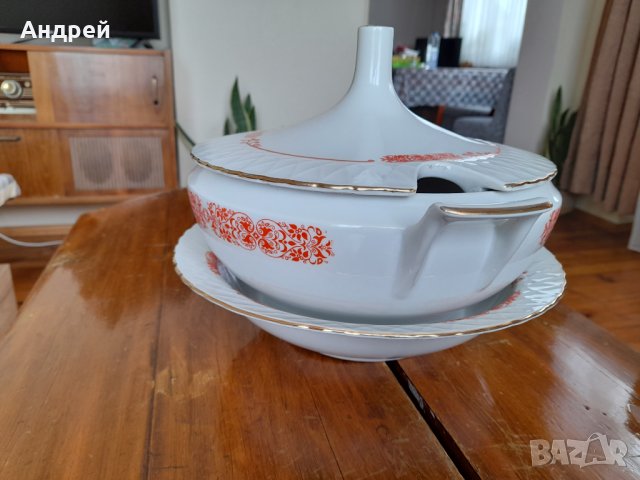 Стар Порцеланов супник #2, снимка 7 - Антикварни и старинни предмети - 32550520