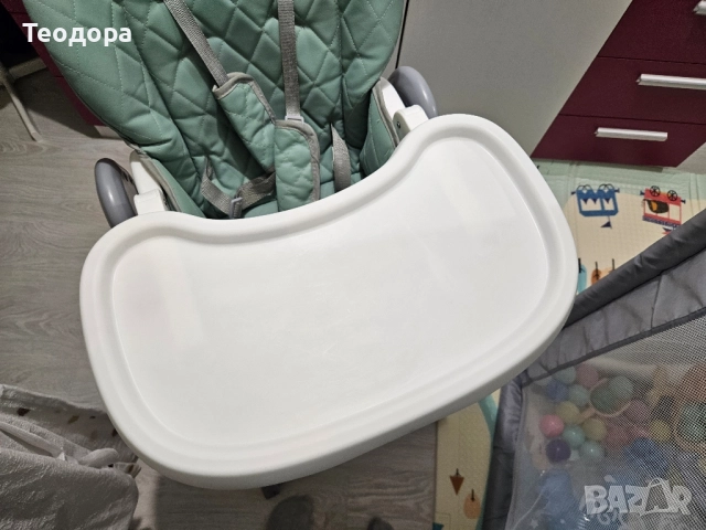 Столче за хранене Lorelli - Party, Iceberg Green Leathet, снимка 3 - Столчета за хранене - 51987801