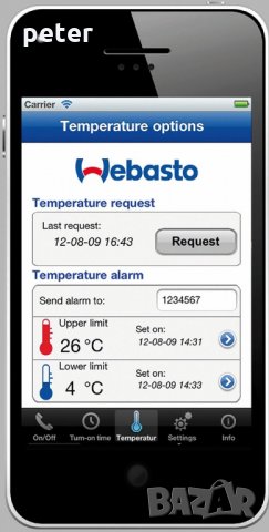 Webasto Thermo Call TC4 - управление на печка от айфон или смартфон, снимка 2 - Аксесоари и консумативи - 26592606