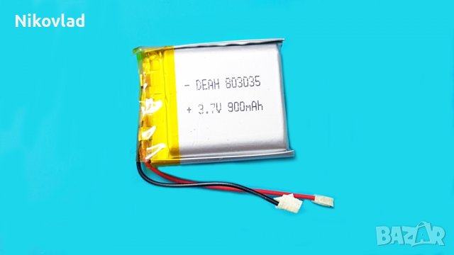 Батерия 3.7V 900mAh/ 803035/ Li-Ion, снимка 1 - Друга електроника - 40176692