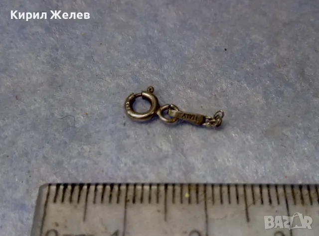 СТАРА СРЕБЪРНА ЗАКОПЧАЛКА СРЕБРО 925 ITALY КАРАБИНКА За КОЛИЕ ГРИВНА ВЕРИЖКА 49934