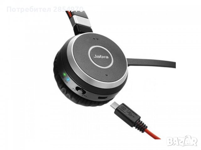 Jabra Evolve 65 Stereo Безжични Bluetooth слушалки Черни, снимка 6 - Безжични слушалки - 37540801