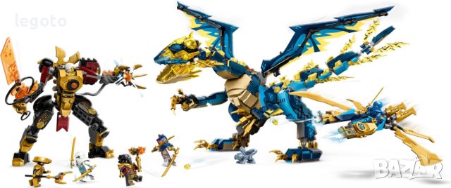 НОВО ЛЕГО 71796 Нинджаго Елементален дракон срещу Императорски Робот LEGO 71796  Elemental Dragon vs, снимка 4 - Конструктори - 42970586