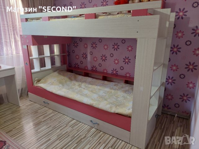 Обзавеждане за детска стая ИРИМ+ 2 матрака и попълнителна преграда за горното легло, снимка 1 - Мебели за детската стая - 43756170