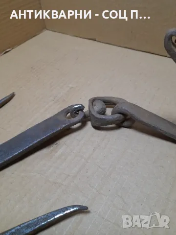 Соц Стар Ръчно Кован Ченгел За Дране На Животни., снимка 7 - Антикварни и старинни предмети - 49157389