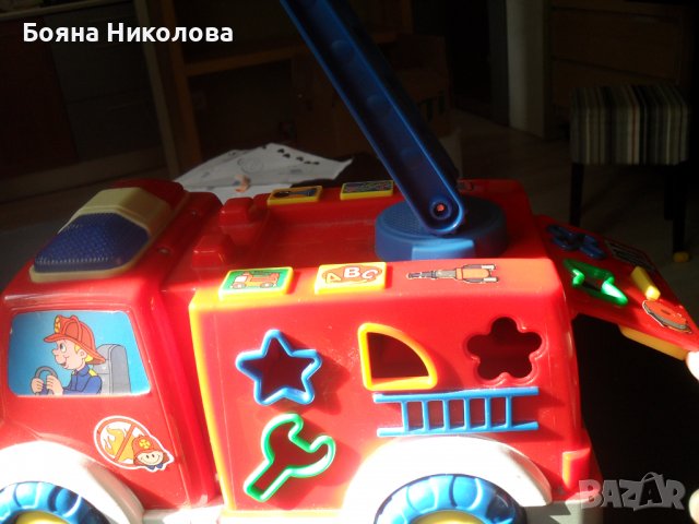 Голяма пожарна сортер със звук, снимка 6 - Коли, камиони, мотори, писти - 36770955