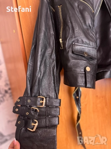 Дамско кожено яке, снимка 5 - Якета - 51643196
