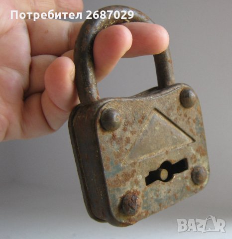  стар катинар с ключ, сгъваем метър, метри, снимка 6 - Други ценни предмети - 28955737