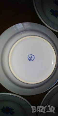 6 бр. чинии за супа със син кант, снимка 3 - Чинии - 39921111