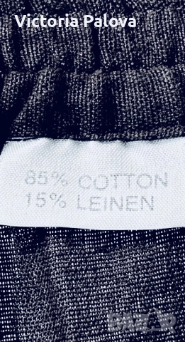 Черна права пола wrap, лен и памук, снимка 6 - Поли - 51640141