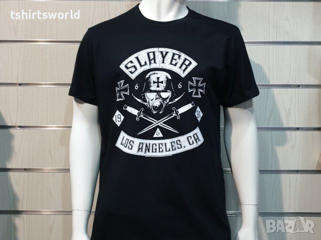 Нова мъжка тениска с дигитален печат на музикалната група Slayer - Los Angeles CA, снимка 9 - Тениски - 36871514
