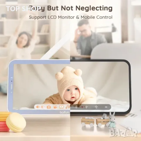 WiFi Бебефон висок клас BOIFUN 5", снимка 7 - Бебефони - 48489844