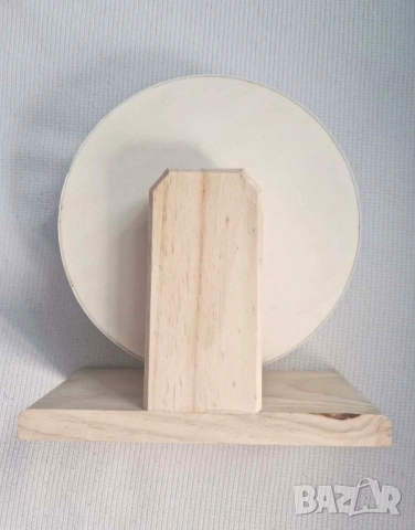 Колело от дърво за хамстери с дизайн Мишок, снимка 2 - Други животни - 53414244