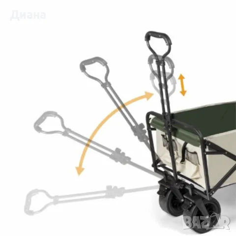 Многофункционална сгъваема количка 2 в 1 с масичка за къмпинг и пикник TV136, снимка 5 - Къмпинг мебели - 48536386