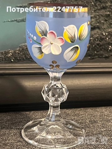 Бохемски кристал, снимка 6 - Антикварни и старинни предмети - 52253175