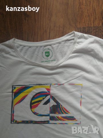 quiksilver organic cotton - страхотна мъжка тениска, снимка 1 - Тениски - 36805414