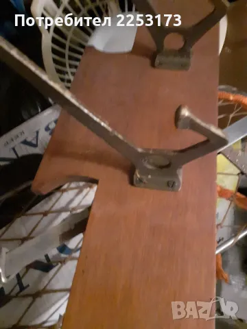 Стара дървена закачалка с месингови куки, снимка 5 - Декорация за дома - 48316844