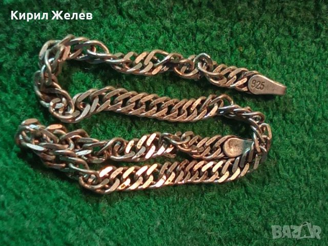 СТАРА СТИЛНА СРЕБЪРНА ГРИВНА СРЕБРО 925 ВИНТИДЖ АРТ ПЛЕТКА с НУЖДА от ЗАКОПЧАЛКА 44931, снимка 4 - Гривни - 45769358
