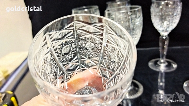  кристални чаши , снимка 9 - Антикварни и старинни предмети - 51247932