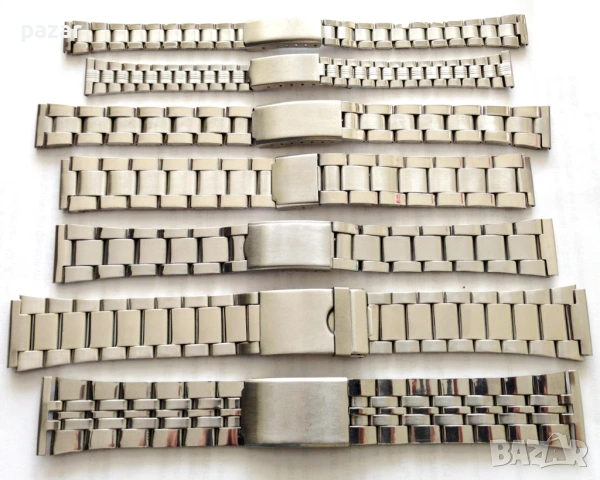 Неръждаема Стоманена Верижка Ръчен Часовник Метална Каишка Размер 14 16 18 20 22мм, снимка 2 - Каишки за часовници - 53038783