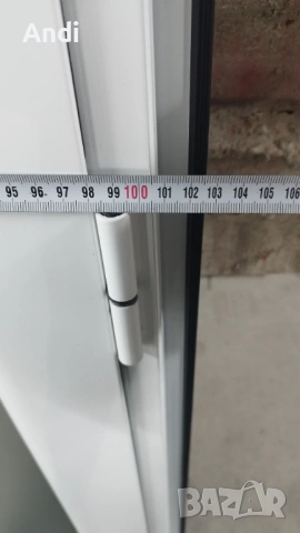 Алуминиевa вратa с касa, бяла - стъкло дясна 101/219см, снимка 9 - Дограми - 53427652