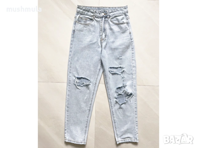 Светлосини накъсани дънки S/36