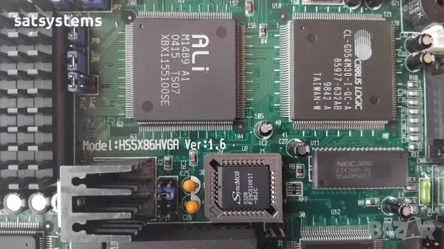 HS-5X86HVGA REV:1.6 ICP Board ISA Slot Industrial Motherboard CPU+RAM, снимка 7 - Дънни платки - 49942647