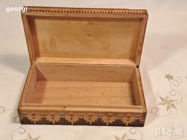 Стара дървена кутия за бижута от соца 21/6, снимка 11 - Антикварни и старинни предмети - 49982009